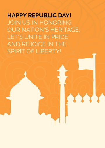 Free Republic Day Invitation Card Template to Edit Online