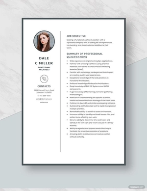 Functional Architect Resume