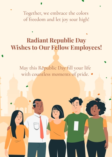 Free Republic Day Wishes From Company Template to Edit Online