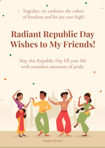 Free Republic Day Wishes to Friends Template to Edit Online