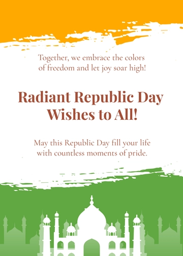 Free Creative Republic Day Wishes Template to Edit Online