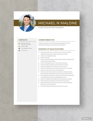 Fund Accounting Manager Resume
