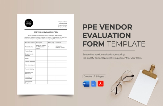PPE Vendor Evaluation Form Template