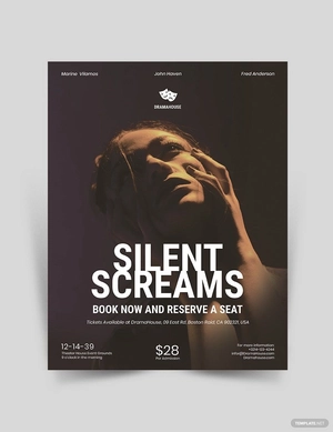Drama Theater Booking Flyer Template