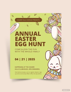 Easter Egg Hunt Party Flyer Template