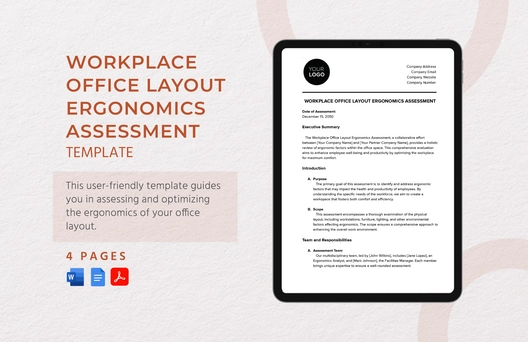 Workplace Office Layout Ergonomics Assessment Template