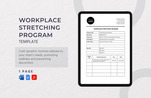 Workplace Stretching Program Template
