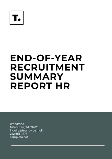 Free End-of-Year Recruitment Summary Report HR Template to Edit Online