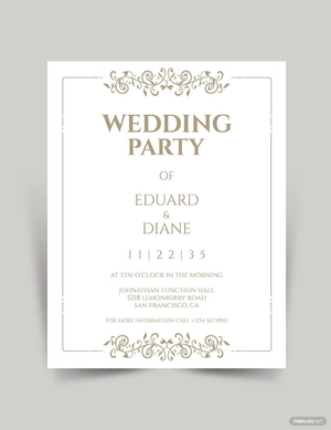 Elegant Fall Wedding Flyer Template