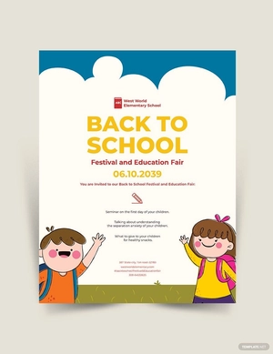 Elementary Back to School Flyer Template