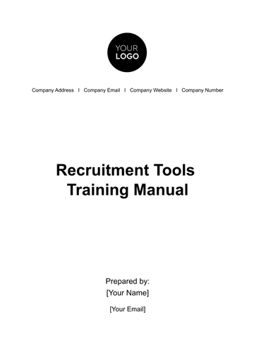 Free Recruitment Tools Training Manual HR Template to Edit Online