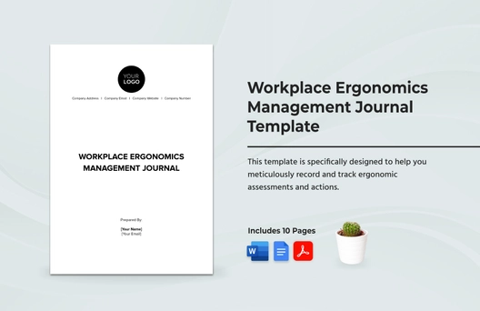 Workplace Ergonomics Management Journal Template