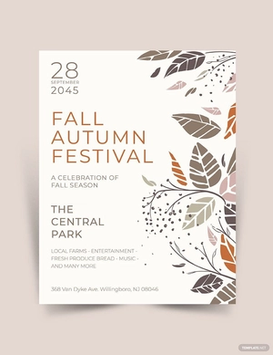 Fall Autumn Festival Flyer Template