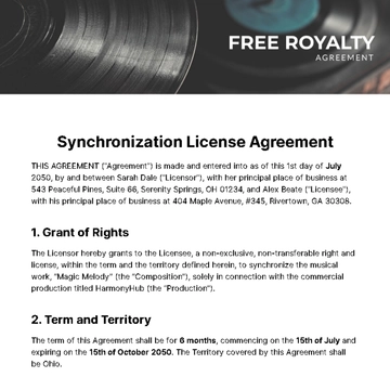 Free Royalty Agreement Template to Edit Online