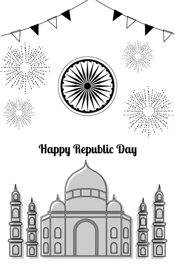 Free Republic Day Poster Drawing Template to Edit Online