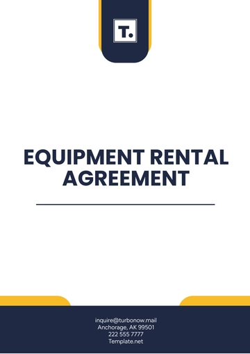 Free Equipment Rental Agreement Template to Edit Online