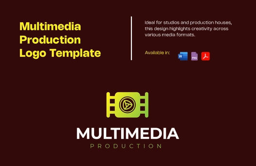 Multimedia Production Logo Template