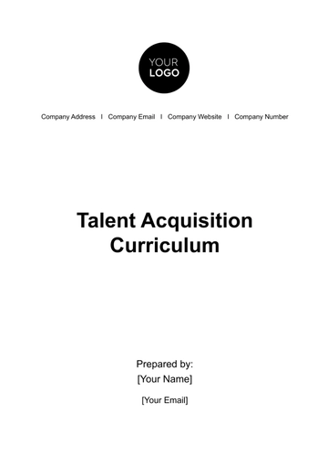 Free Talent Acquisition Curriculum HR Template to Edit Online