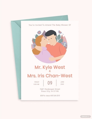Couples Baby Shower Invitation Template
