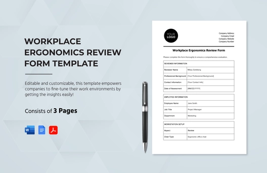 Workplace Ergonomics Review Form Template