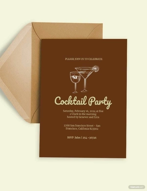 Retro Cocktail Invitation Template