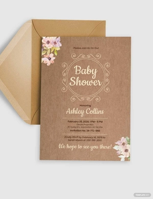 Rustic Baby Shower Invitation Template