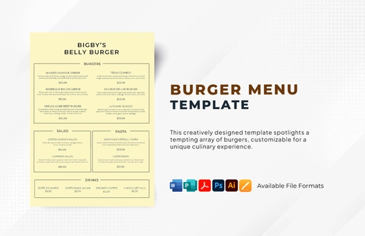 Burger Menu Template