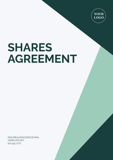 Free Shares Agreement Template to Edit Online
