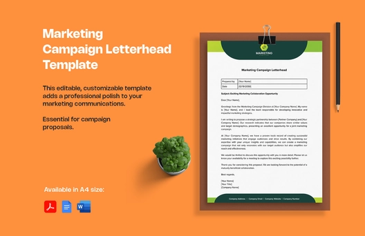Marketing Campaign Letterhead Template