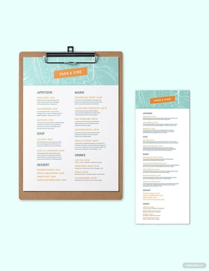 Creative Dinner Menu Template