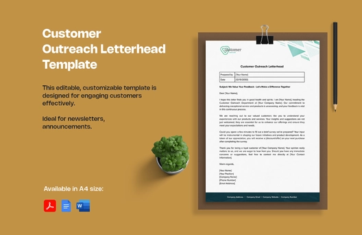 Customer Outreach Letterhead Template