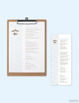 Fine Dining Menu Template