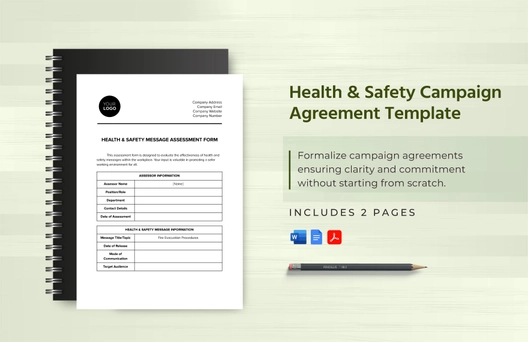Health & Safety Campaign Agreement Template