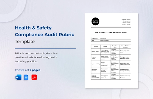 Health & Safety Compliance Audit Rubric Template