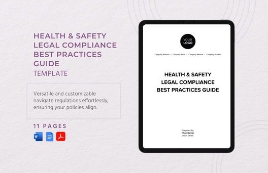 Health & Safety Legal Compliance Best Practices Guide Template Health & Safety Legal Compliance Best Practices Guide Template