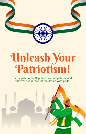 Free Republic Day Competition Poster Template to Edit Online