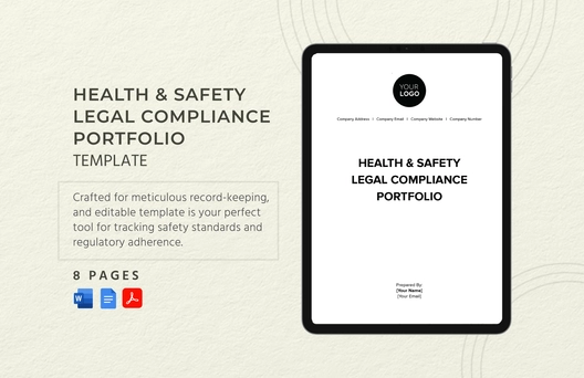 Health & Safety Legal Compliance Portfolio Template
