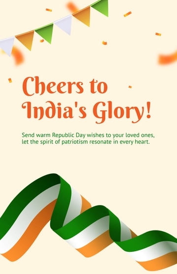 Free Republic Day Wishes Poster Template to Edit Online