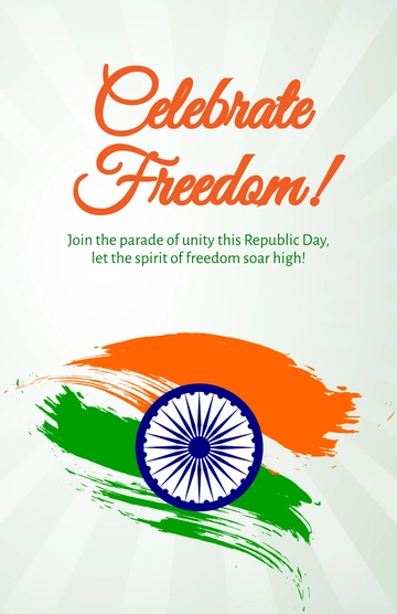 Free Beautiful Republic Day Poster Template to Edit Online