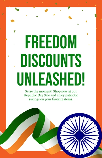 Free Republic Day Sale Poster Template to Edit Online