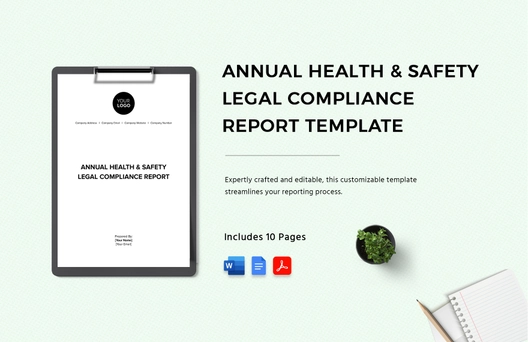 Annual Health & Safety Legal Compliance Report Template