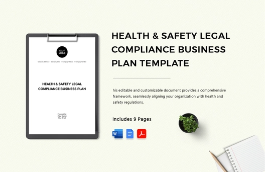 Health & Safety Legal Compliance Business Plan Template