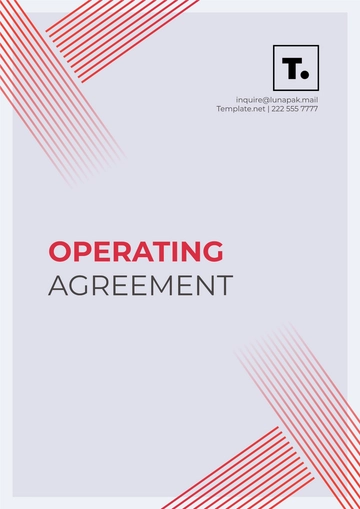 Free Operating Agreement Template to Edit Online