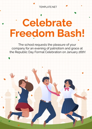 Free Republic Day Invitation for Students Template to Edit Online