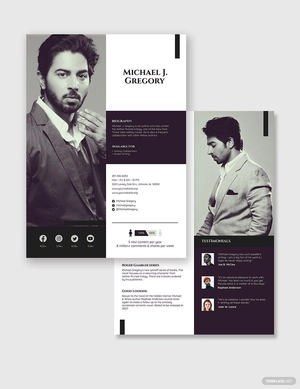 Author Media kit Template