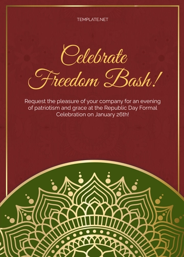 Free Republic Day Formal Invitation Template to Edit Online