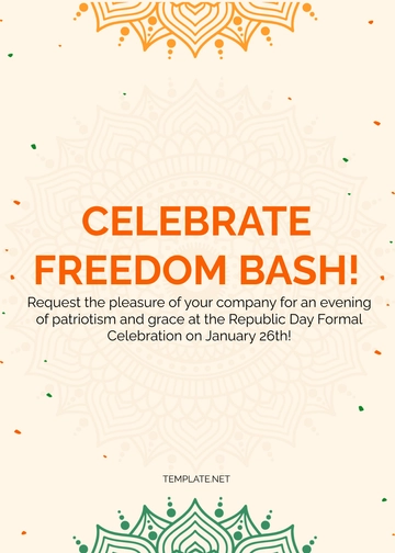 Free Sample Republic Day Invitation Template to Edit Online