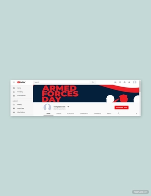 Armed Forces Day YouTube Channel Cover Template