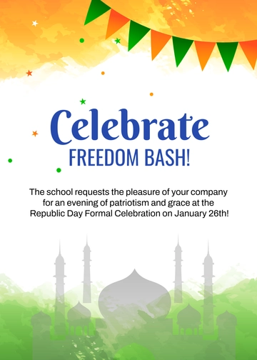 Free Republic Day Invitation Card Template to Edit Online