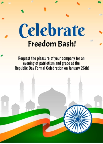 Free 26th January Republic Day Invitation Template to Edit Online